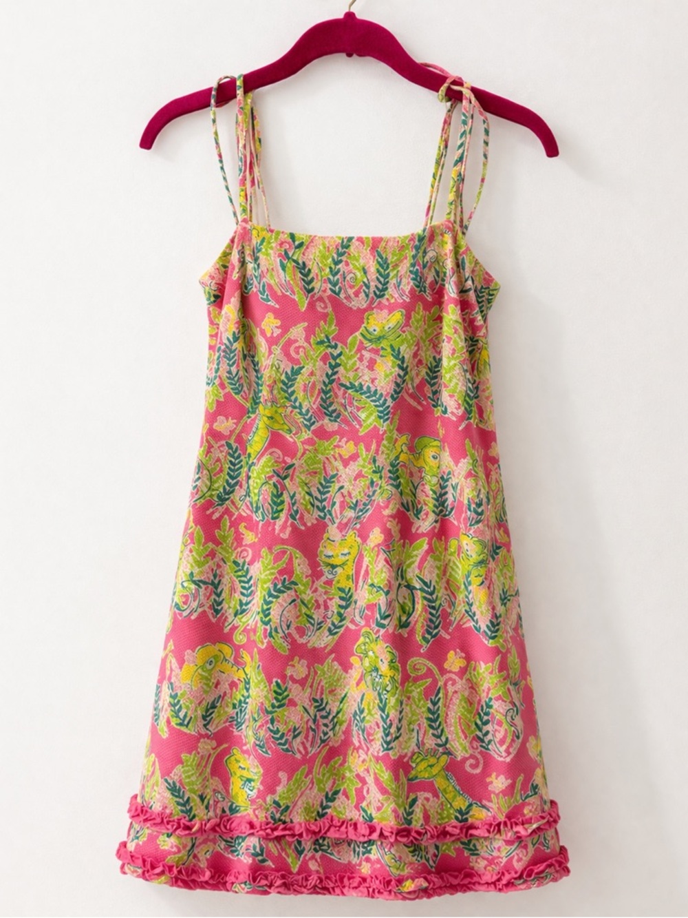 Vintage Lilly Pulitzer tie-strap dress in print Millionaire’s Row